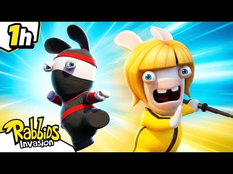Agent Rabbid 000 Is Kidnapped by Ninja Rabbids 🥷🐰 Rabbids Invasion | Full Episodes | Kids Cartoons