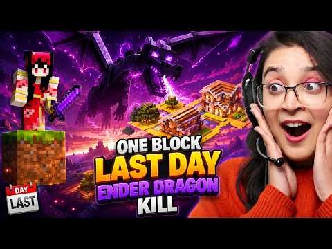 🔴THE FINAL DAY OF ONE BLOCK! 😱 | We’re Killing the Ender Dragon! | DAY 7 | SRISHTI PLAYZ
