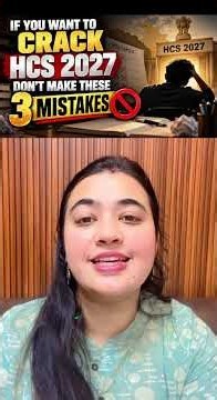 HCS Preparation | 3 Common Mistakes to Avoid to Crack the HCS Exam | Ishita Mam