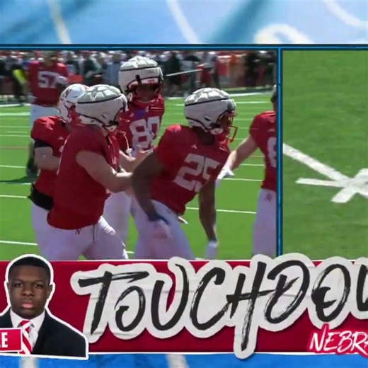 Jamal Rule Break Free for the 75- YD TD | Nebraska Spring Football