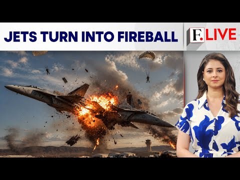 Shocking Mid-Air Collision: Two US Navy Jets Crash At Air Show | Firstpost Live