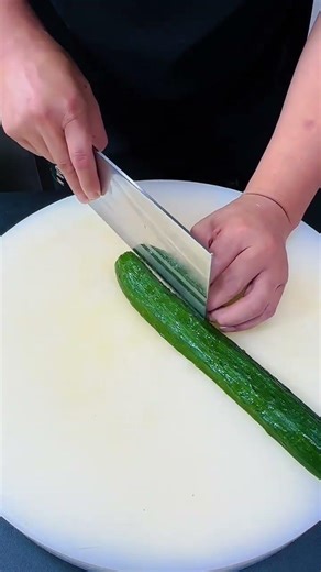 Skills of cutting cucumber today