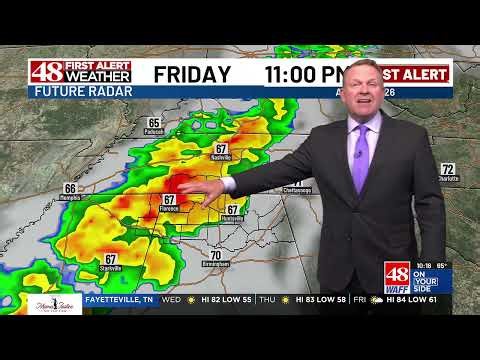 WAFF 48 First Alert Forecast: Tuesday 10 p.m.