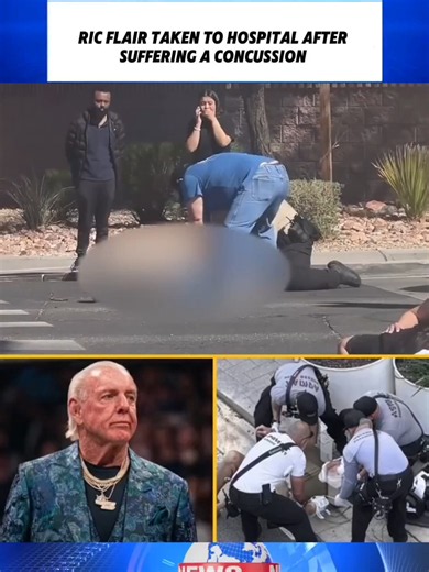 Ric Flair Taken to Hospital After Suffering from a Terrifying fall in Florida. Flair announced that he was dealing with a blood clot in his leg and had been forced to cancel an upcoming appearance in Seattle. #ricflair #bloodclot #breakingnews #usa #usa_tiktok