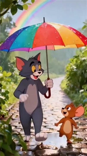 Tom and Jerry play at evening 🌆✨