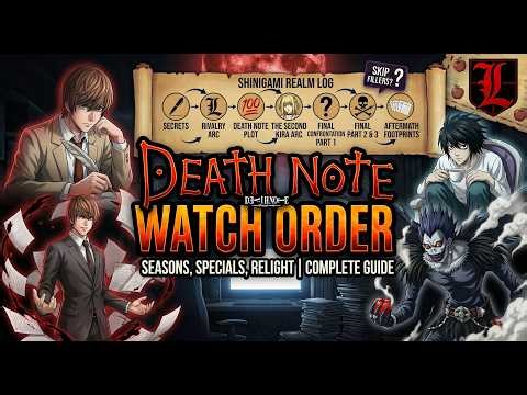 Death Note Watch Order in English 🔥 | Complete Guide from Start to End 😱 | Zeroanime.e