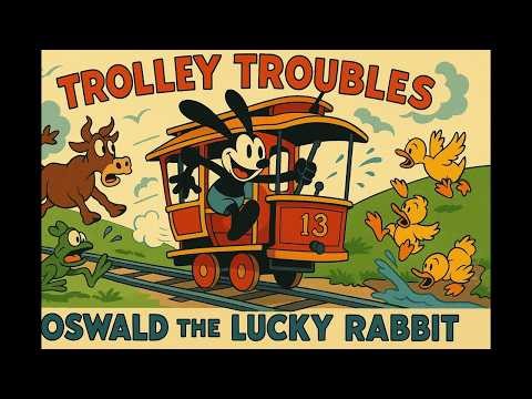 Trolley Troubles 1927 Oswald the Lucky Rabbit Black and White Sound Cartoon
