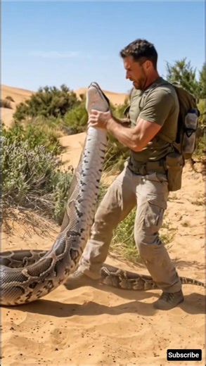 Giant Python vs Man 😱 Who Will Win? #Shorts