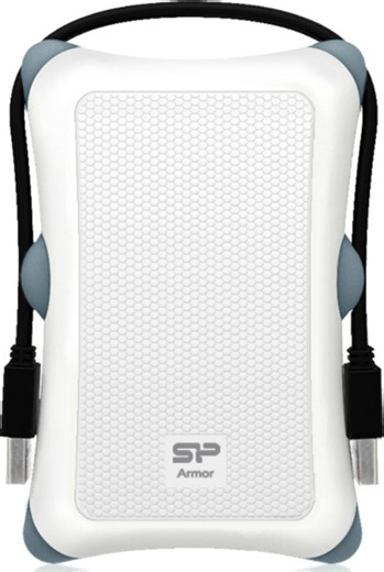 Silicon Power Armor A30 USB-A 3.0 Εξωτερικός HDD 2TB 2.5" Λευκό/Γκρι