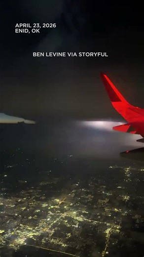 A plane passenger recorded severe thunderstorms from the sky