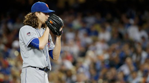 Baseball’s Greatest Moments on X: "Jacob deGrom's first postseason start was a statement. Game 1 of the 2015 NLDS at Dodger Stadium, 13 strikeouts over seven scoreless innings, five hits and one walk on 121 pitches. The Mets won 3-1. That's how you introduce yourself to October. Dominate on the road against a playoff lineup and hand your team the series opener. https://t.co/l63estb14D" / X