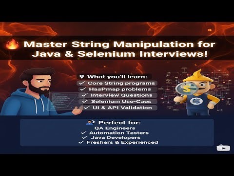 👉 String Manipulation in Java | Top Interview Programs + Selenium Use Cases