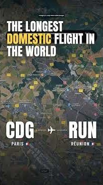 The longest domestic flight in the world ✈️ Paris → Réunion #shorts