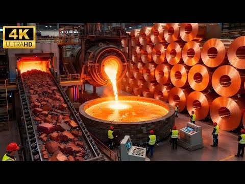 Inside the MASSIVE Copper Factory – How 99,99% Pure Copper Pipes Are Made (Full Process)