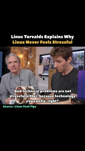 Linus Torvalds Explains Why Linux Never Feels Stressful #shorts #linux #coding #programming