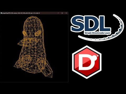 Simple 3D wireframe software renderer in D using SDL3