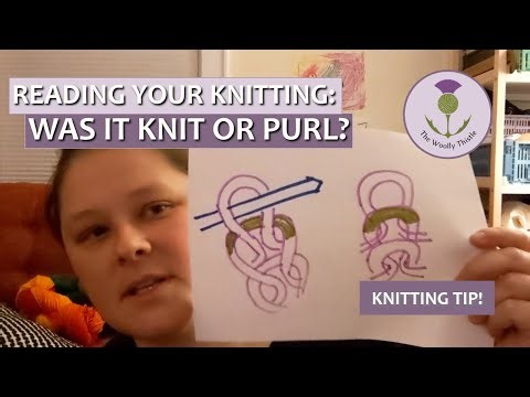 Reading Your Knitting- Is It A Knit or a Purl? #knitting #knit #howtoknit #knittingtips