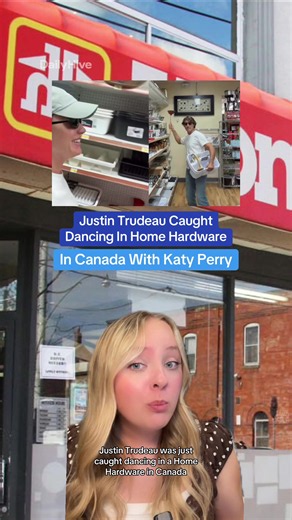 Justin Trudeau dancing in Home Hardware with Katy Perry caught on video