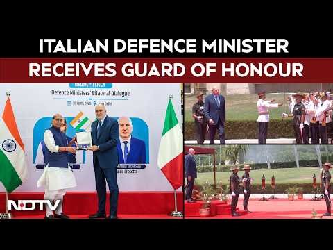 Italian Defence Minister Guido Crosetto Receives Guard Of Honour, Meets Defence Min Rajnath Singh