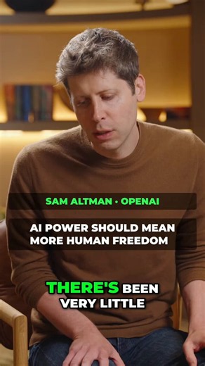 Sam Altman: AI power should mean more human freedom. There's been very little. 😕📹 ekinciio https://t.co/9OhLWUNsCI