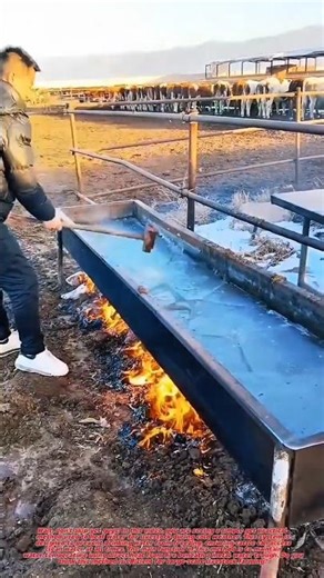 Smart Livestock Water Heating System in Cold Weather | Simple but Effective Method.