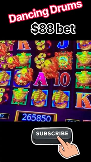 MAX BET, HUGE WIN on DANCING DRUMS! 🥁 THIS WAS INSANE!! #casino #slots @SSJackpots
