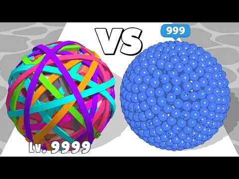 RUBBERBALL RUNNER /vs/ BOWLING GO 3 ∞ ASMR Gameplay Android iOS • Ball Run 3D Merge Math Games