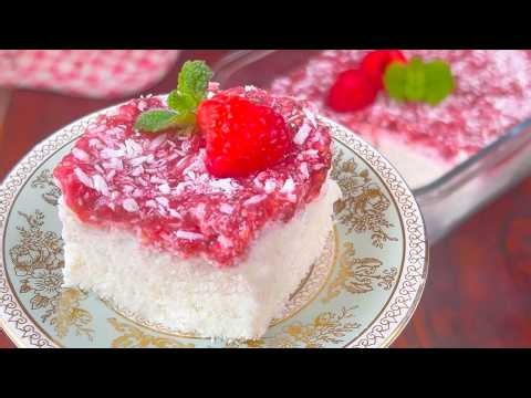 Dessert Sans Cuisson Façon Raffaello aux Framboises : 4 Ingrédients 🍧