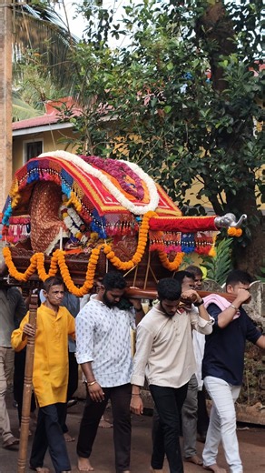 Dussehra in Keri village as the sacred Palkhi of Goddess Sateri Mata is carried through the streets