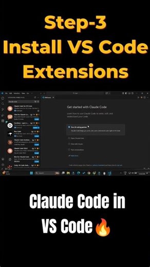 Claude Code in VS Code🔥🔥#vscode #shortsfeed #coding #java #viral #viralshorts #viralvideo