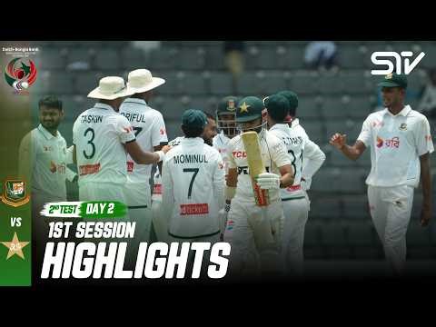 1st Session Highlights | Bangladesh vs Pakistan | 2nd Test, Day 2 | ICC WTC | M9I1K