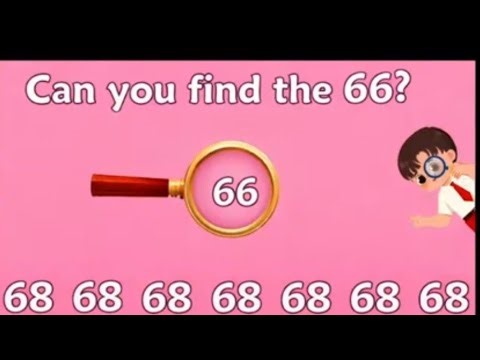 Can You Find 66? Only 1% Win This Challenge#find66#braingame#eyetest#iqtest#spotdifference#usa#fyp