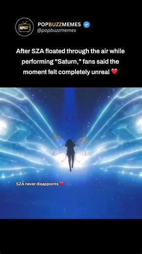 SZA floated through the air while performing “Saturn,” 😍