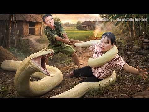72 Hours of Despair - Girl Attacked by White Python on Farm, Man Rescues in Desperation
