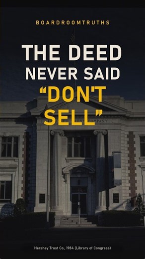 Milton Hershey's 1909 deed never said 'don't sell' #Shorts