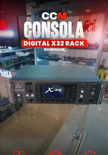 🔥 CONSOLA DIGITAL BEHRINGER X32 RACK 🔥 ¡Control profesional para llevar tu sistema de sonido más lejos! 💥 La Behringer X32 Rack es una consola digital de 40 canales de entrada, diseñada para ofrecer mezcla, procesamiento y control en aplicaciones de audio profesional. ✅ 40 canales de entrada ✅ 16 preamplificadores MIDAS ✅ 25 buses de mezcla ✅ Control remoto por red 🌐 ccmtiendadelsonido.com #Behringer #X32Rack #ConsolaDigital #AudioProfesional #SonidoProfesional