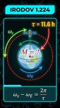 Satellite Lap Trick: Find Earth's Mass With ZERO Radius Given? #irodovsolutions Gravitation 1.224