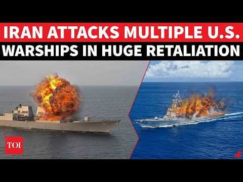 Iran Navy Attacks 3 U.S Warships; Missile Hellfire In Hormuz Unleashed To Avenge Bandar Abbas Strike