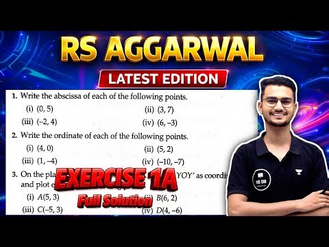 Class 9 Maths | Coordinate Geometry (RS Aggarwal Ex 1A) 🔥 | Full Solution by MD Sir Class 9