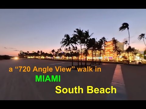 A "720 angle view" walk in Miami South Beach on Jan4 2026