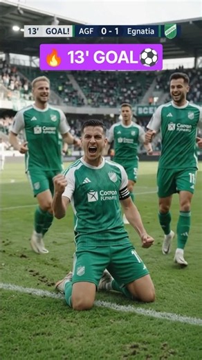 Stunning Goal! Egnatia Take the Lead vs AGF