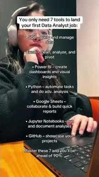 You Only Need 7 Tools to Land Your First Data Analyst Job #datanalytics