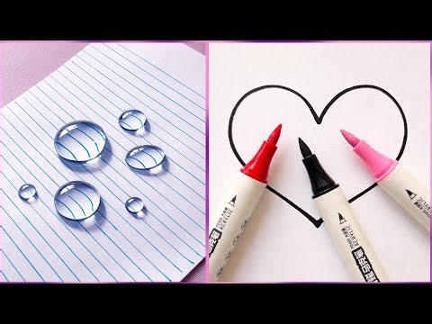 12 Easy Creative Art Hacks When You’re Bored || Art Ideas || painting for Beginners