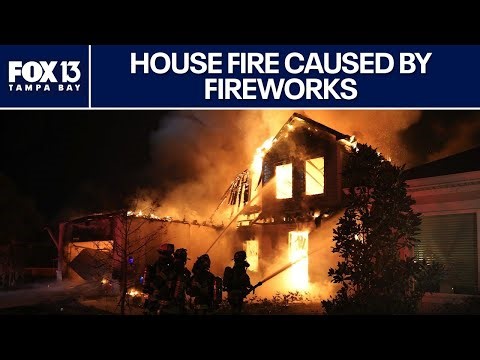 Florida home destroyed by fire caused by fireworks
