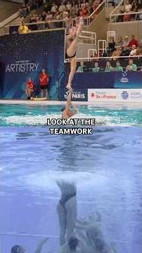 Team Italy’s Acrobatic Routine from two different angles 👀 #underwater #artisticswimming #teamwork