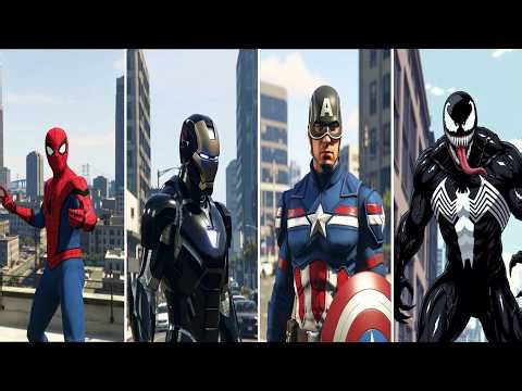 SUPERHERO MEGA BATTLE #133:SPIDERMAN vs IRONMAN vs CAPTAIN AMERICA vs VENOM - Marvel & DC Epic Fight