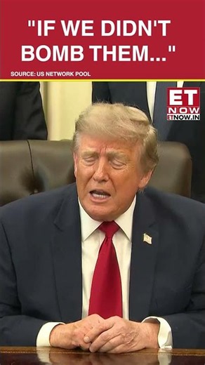 "If We Didn't Bomb Them...": Donald Trump's Bold Statement On Iran | #etnow #donaldtrump #shorts