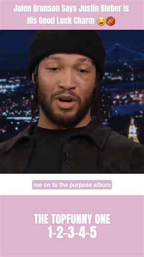 Jalen Brunson Says Justin Bieber Is His Good Luck Charm 😂🏀 #funny #viral #interview #shrots #comedy