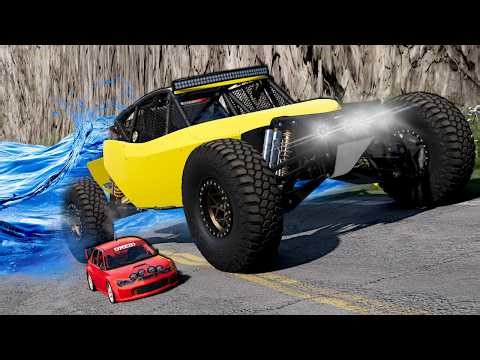 Flood Survival in Tiny & Huge Cars! (BeamNG)