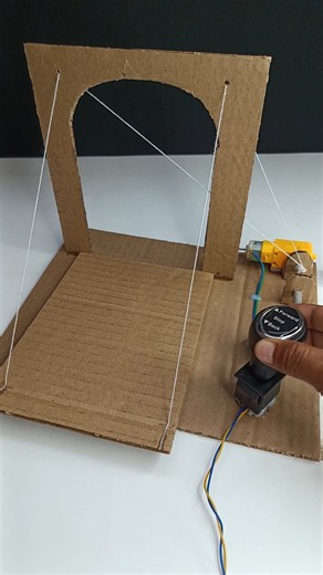 I Built a Motorized Gate Using Gears and Rope #diy #scienceexperiment #tech